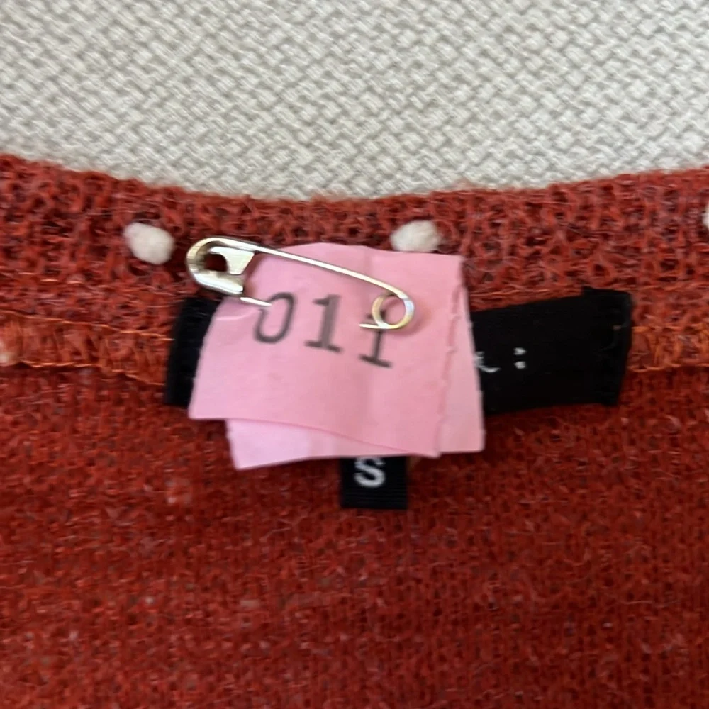RYU Ruffle & Pearls Rust Sweater 🎃 - Picture 4 of 6